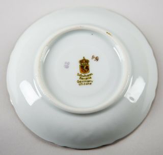 Schumann Bavaria Empress Dresden Flowers Demitasse Saucer Vintage Porcelain 2