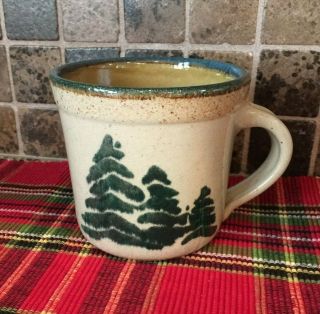 Monroe Salt Maine Pottery Pine Tree Jumbo Mug 1