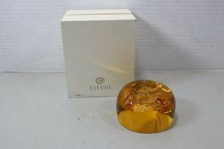 Tittot Crystal Glass Gold/yellow Fish - Box