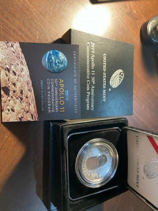 2019 U.  S.  Apollo 11 50th Anniversary Commemorative Silver Dollar Proof