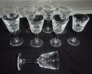 Waterford Crystal Lismore 3 1/2 " Liquor Cordials - Set Of 9 - Gothic Hallmark