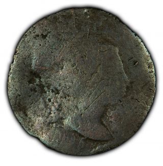 1795 1c Flowing Hair Large Cent - Clear Id Date - - Sku - X1296