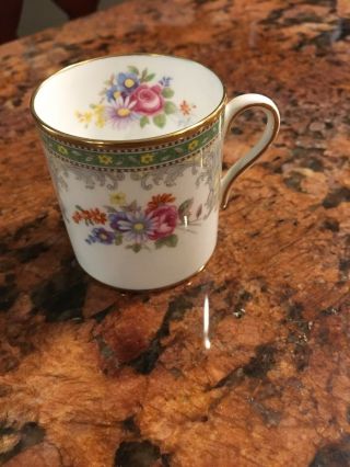 Vintage Shelley England Bone China Georgian Demitasse Teacup Cup White Floral