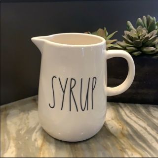 Breakfast Serve Rae Dunn “syrup” Pour Small Pitcher Ivory Serving Dining