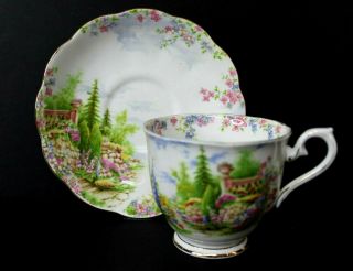 Vintage Royal Albert Kentish Rockery Bone China Tea Cup And Saucer England