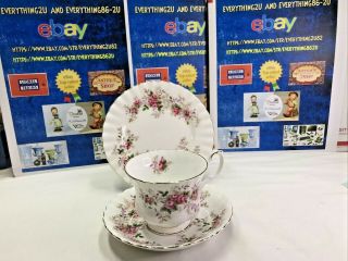 Vintage Royal Albert Bone China England Tea Cup,  Saucer & Plate " Lavender Rose "