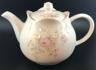 Sadler England Tulip Body Teapot Pink And Blue Flowers - Vintage
