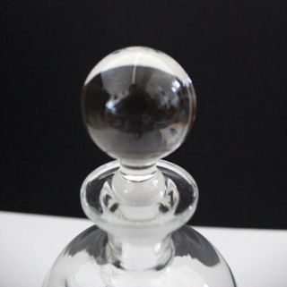Mid Century Holmegaard Kluk Pinched HandBlown Glass Decanter W/ Round Stopper 2