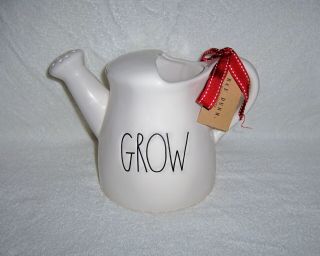 Rae Dunn Magenta Grow Ll Long Letter Ceramic Watering Can