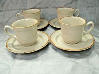 Hearthside The Classics Castlewood 4 Coffee Cup & Saucer Set Hand Painted Japan
