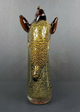 Murano Style Art Glass Cristalleria D’Arte Ann Primrose Horse Head Black Gold 3