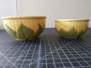 Vintage Shawnee Pottery Corn King 5 And 6 Bowls Set Of 2