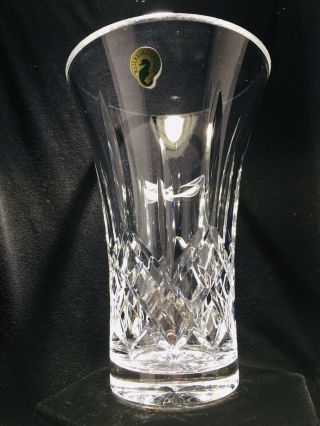 Waterford Lead Crystal Lismore Cut 8 " Flared Vase Signed Seahorse Mark