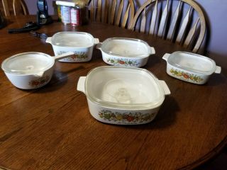 Corning Ware Casserole Dishes With Lids Set Of 5