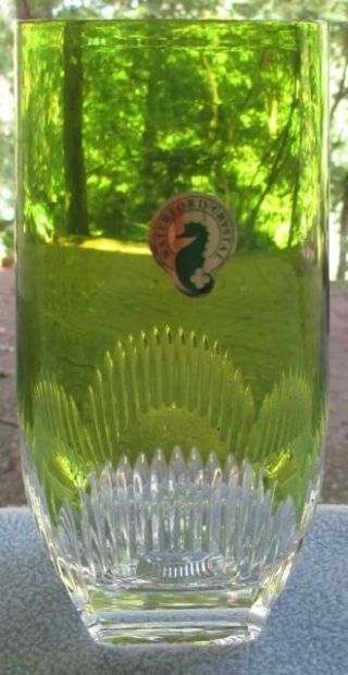 Waterford Crystal Mixology Neon Green Highball Tumbler & W Label