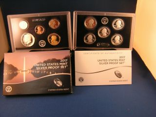 2017 Us Silver Proof Set W/c.  O.  A.  And Parks