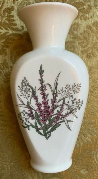 Flower Of Scotland,  St.  Andrews Pottery,  Fine Bone China Bud Vase 4.  5” Tall