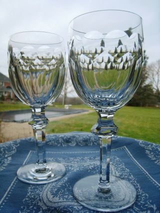 WATERFORD IRISH CRYSTAL.  CURRAGHMORE PATTERN.  TWO 7 5/8 