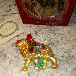 Waterford Crystal Holiday Heirlooms Carousel Lion Private Ornament Limited Box
