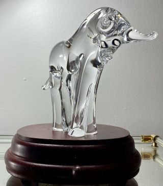 Mcm 1960’s V Nason & C Murano Blown Art Glass Crystal Bull Sculpture W/label