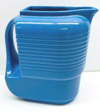 Vintage Westinghouse Refrigerator Water Pitcher Art Deco Blue Hall China Usa