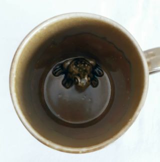 Vintage Bennington Pottery Orvis Stoneware Coffee Mug Cup Surprise Frog