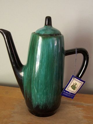 Vintage Blue Mountain Pottery Large Coffee Pot With Tag