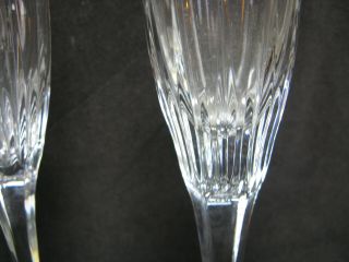 2 MIKASA ARCTIC LIGHTS Cut Lead Crystal Fluted Champagne Glasses 3