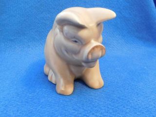 Rare Sylvac Vintage Pottery Pig Animal Figurine England Caramel Color