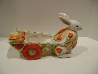 Villeroy & Boch Easter Bunny Rabbit W/cart Poppy Flowers Butterfly Candy Dish