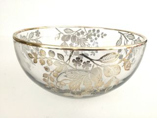 A.  H.  Heisey & Company Clear Glass & Sterling Silver Salad Bowl 1920 