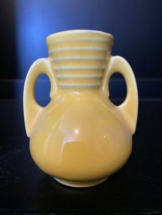 Vintage Shawnee Pottery Miniature Mini Vase Yellow