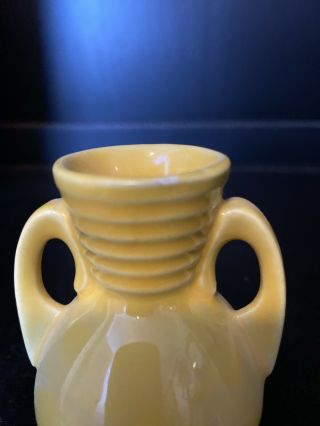 Vintage Shawnee Pottery Miniature Mini Vase Yellow 2