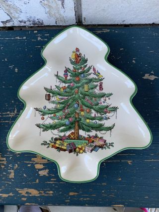 Spode Small Christmas Tree Shaped Dish 9” Inches X 8 Inches Model S3324 L