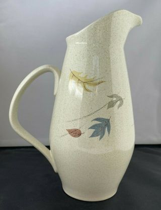 Vintage Franciscan Mid Century Modern Autumn Leaves Tall Pitcher