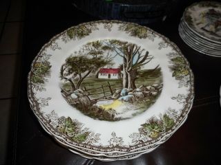 Vintage Johnson Brothers The Stone Wall 10 3/4 " Dinner Plate Made In England