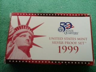 1999 S United States90 Silver Proof Set W/c.  O.  A.