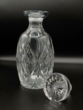 Vintage Waterford Crystal Signed Heavy Whiskey Liquor Decanter And Stopper