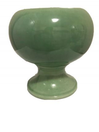 Vintage Royal Haeger Art Pottery Usa Light Green Footed Vase Planter 5” Tall