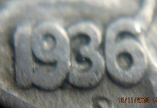 1936 Ddo Double Die Obv Buffalo Nickel Error Bn1239
