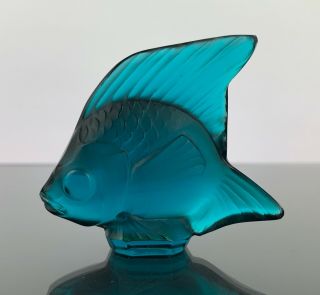 Lalique Crystal Fish Figurine Signed Paperweight