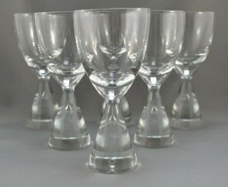 Vintage Holmegaard Denmark - Princess - 5 1/2 Inch White Wine Glasses - Set Of 6