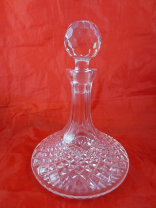 Vintage Waterford Colleen Large Ships Decanter Stopper Cut Crystal Signed