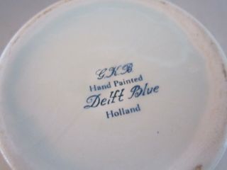 G.  K.  B.  Delft Blue HEINEKEN 5 1/4  Beer Stein Mug Cup Hand screened Windmill Boat 3