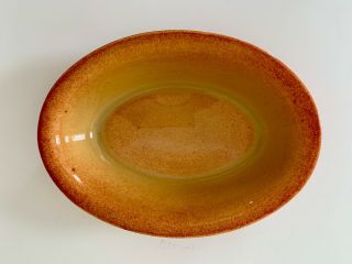 Vintage Franciscan Pottery El Patio Golden Glow Oval Serving Bowl Marked Gmbc