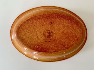 Vintage Franciscan Pottery El Patio Golden Glow Oval Serving Bowl Marked GMBc 2