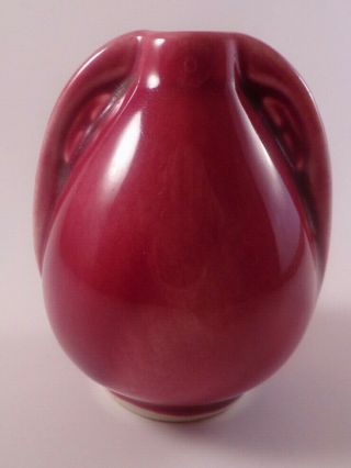 Vintage Shawnee Pottery Red Miniature Bud Vase Urn Usa