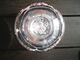 HTF Joe Zimmerman Art Glass Frit Flower & Bubble IVY BOWL Paperweight VASE Pink 3
