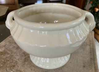 Vintage Mccoy Usa Pottery Flower Pot Planter Urn,  White