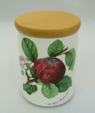 Portmeirion Pomona - 5 " Storage Jar W/ Lid - The Hoary Morning Apple -